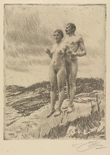 The Two by Anders Zorn, print, 1916