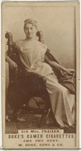 Card Number 310, Mlle. Fraizer, from the Actors and Actresses series (N145-5) issued by Duke Sons & Co. to promote Cameo Cigarettes by W. Duke, Sons & Co., photograph, 1880-1889