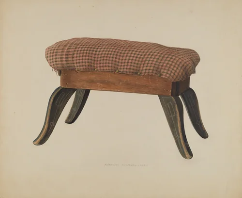 Foot Stool by Alexander Anderson, index of american design, 1938