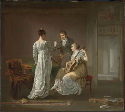 The Music Lesson by Louis Moritz, painting, 1808