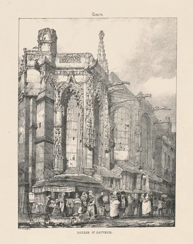 Église St. Sauveur by Richard Parkes Bonington, print, 1824