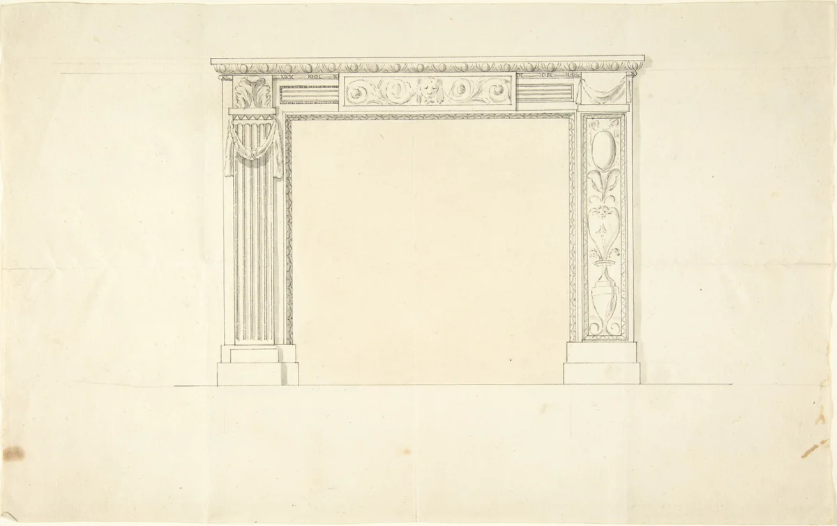 Design for a Chimneypiece by Sir William Chambers, drawing, 1740-1796