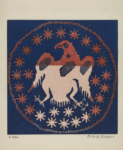 Historic Coverlet by Ruth M. Barnes, index of american design, 1936