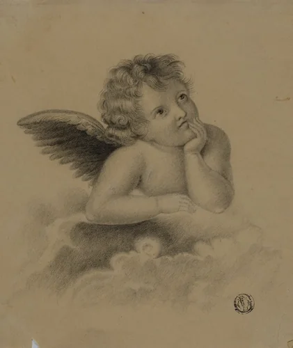 Putto by Raffaello Sanzio, drawing, 1503-1520
