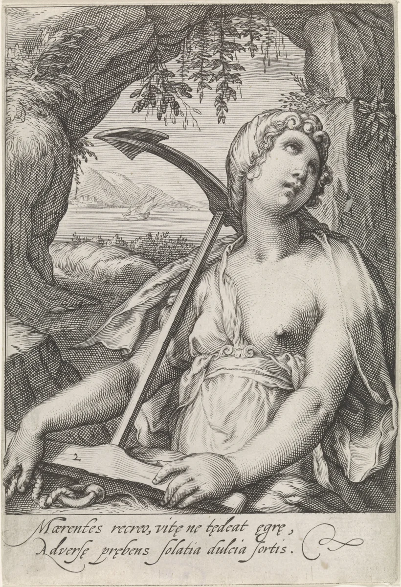 Hoop (Spes) by Jacob Matham, print, 1597