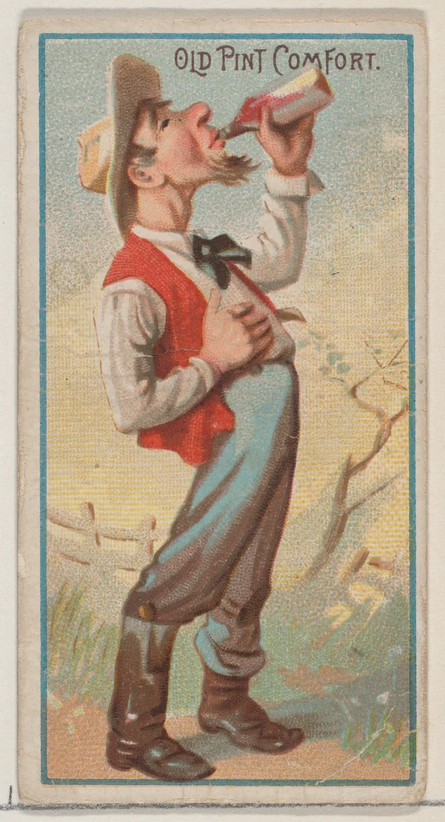 Old Pint Comfort, from the Jokes series (N87) for Duke brand cigarettes by W. Duke, Sons & Co., print, 1890