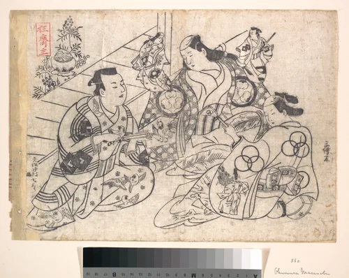 Scene from a Drama by Okumura Masanobu (奥村政信), print, 1710-1713