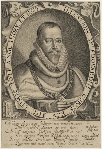 Sir Edward Coke by Simon van de Passe, print, 1595-1647