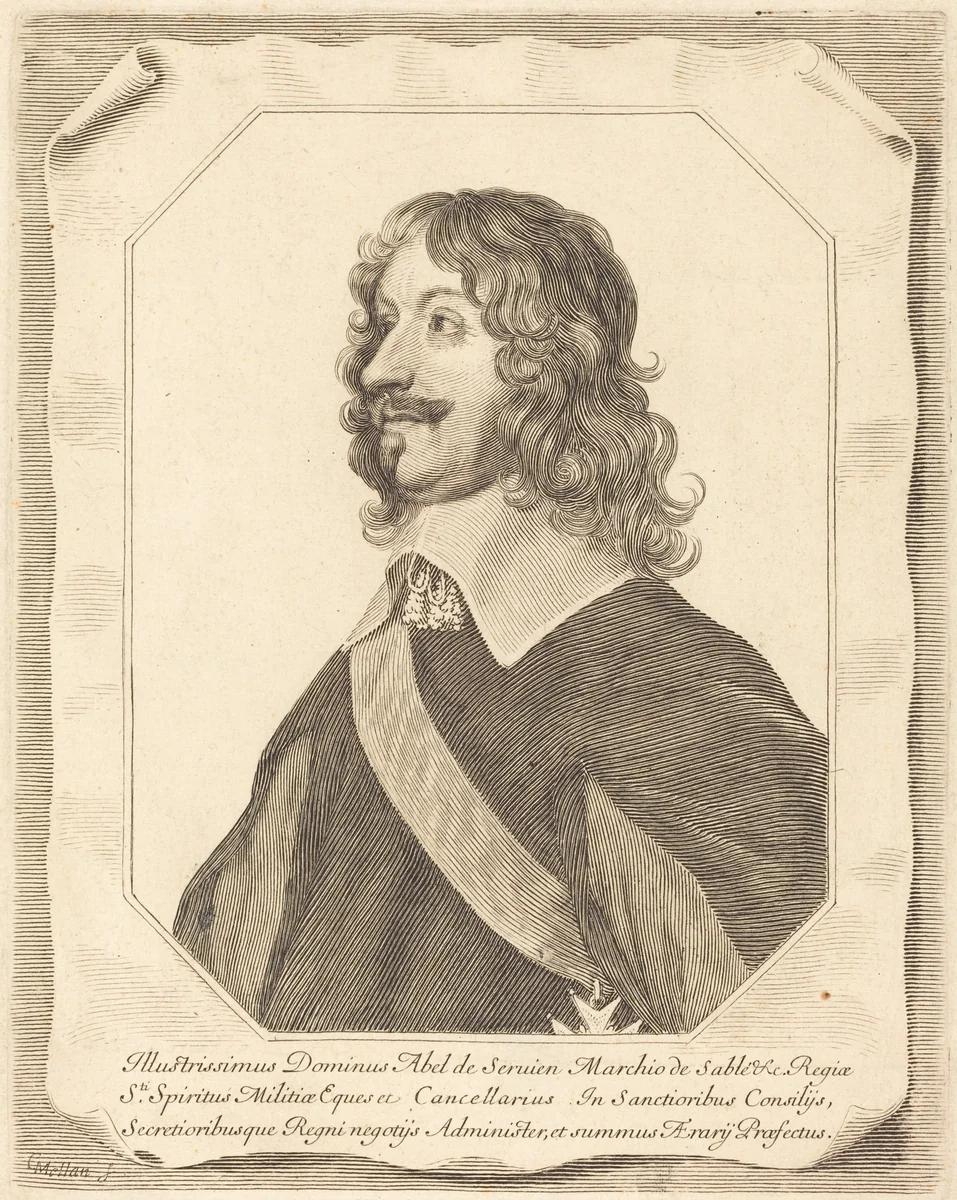 Abel Servien by Claude Mellan, print, 1659