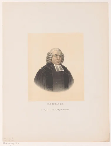 Portret van Herman Scholten by Leendert Springer, print, 1850