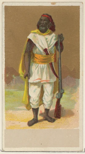Abyssinia, from the Natives in Costume series (N16), Teofani Issue, for Allen & Ginter Cigarettes Brands by Allen & Ginter, print, 1886-1900