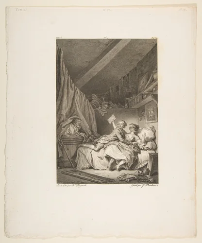 Contes et nouvelles en vers: Le Savetier by Jean de La Fontaine, print, 1795