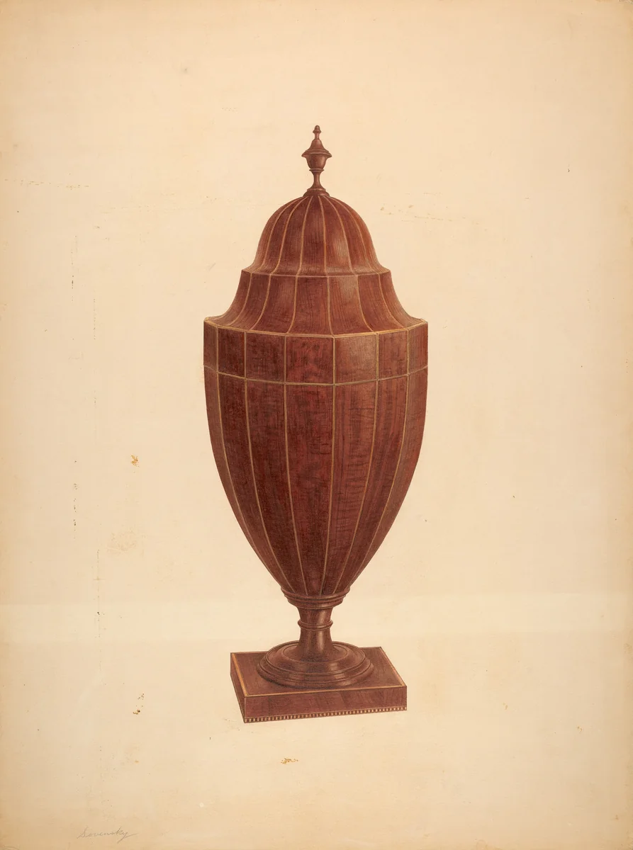 Knife and Spoon Box by Isidore Sovensky, index of american design, 1935-1942