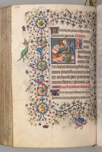 Hours of Charles the Noble, King of Navarre (1361-1425): fol. 272v, St. Luke by Master of the Brussels Initials and Associates, book, 1400-1410