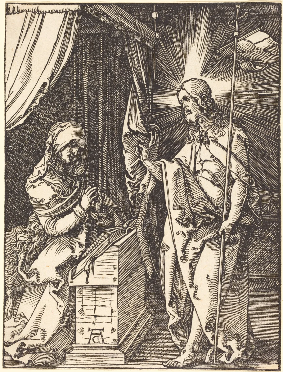 Christ Appearing to His Mother by Albrecht Dürer, print, 1509-1510