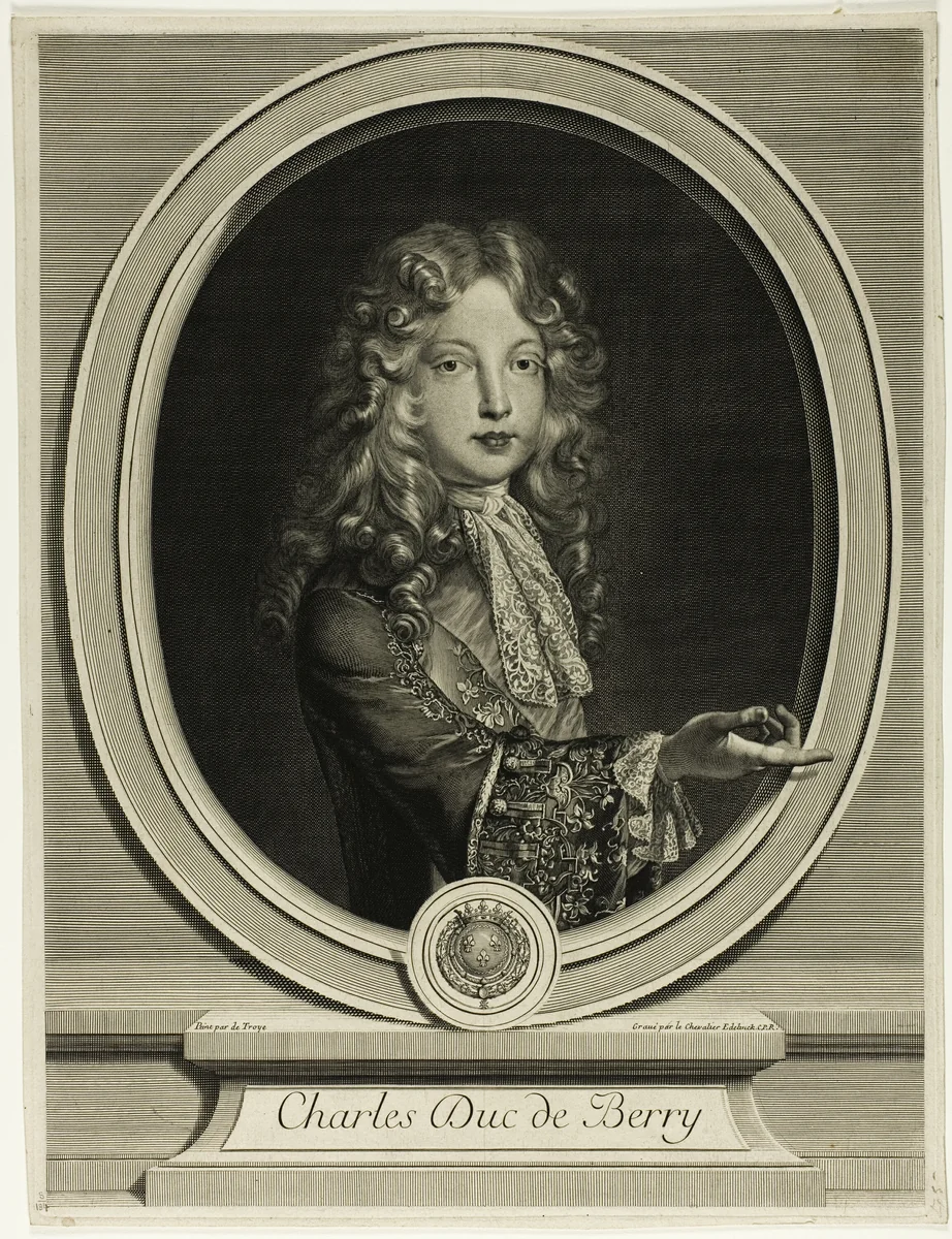Charles Duc de Berry by Gérard Edelinck, print, 1660-1707