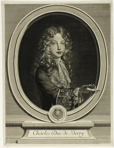 Charles Duc de Berry by Gérard Edelinck, print, 1660-1707