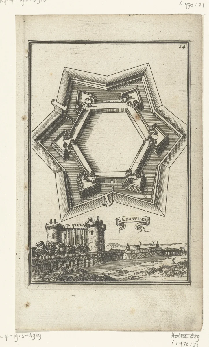 Illustratie voor 'Den Arbeid van Mars' van Allain Manesson Mallet by Romeyn de Hooghe, print, 1672