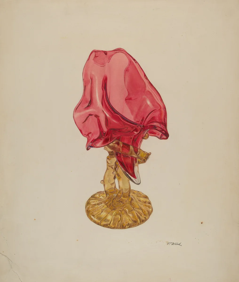 Flower Vase by Paul Ward, index of american design, 1935-1942