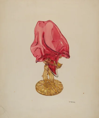 Flower Vase by Paul Ward, index of american design, 1935-1942