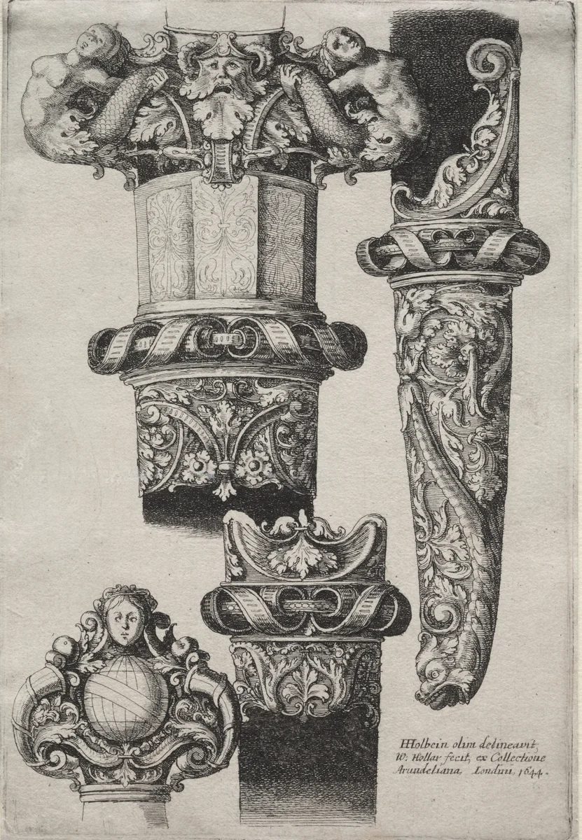 Design for Daggers by Wenceslaus Hollar, print, 1644