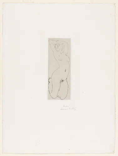 Kneeling nude with bent back (Nu agenouillé et cambré) by Henri Matisse, print, 1918