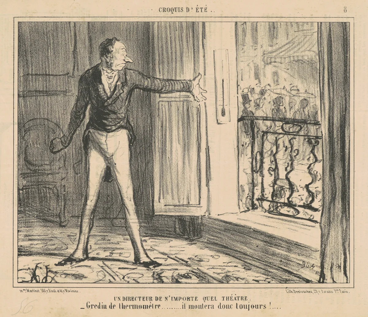 Un directeur de n'importe quel theatre by Honoré Daumier, print, 1856
