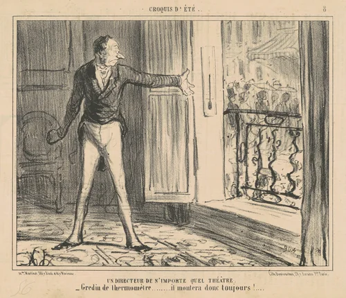 Un directeur de n'importe quel theatre by Honoré Daumier, print, 1856