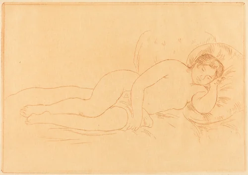Female Nude Reclining (Femme nue couchee) by Auguste Renoir, print, 1906