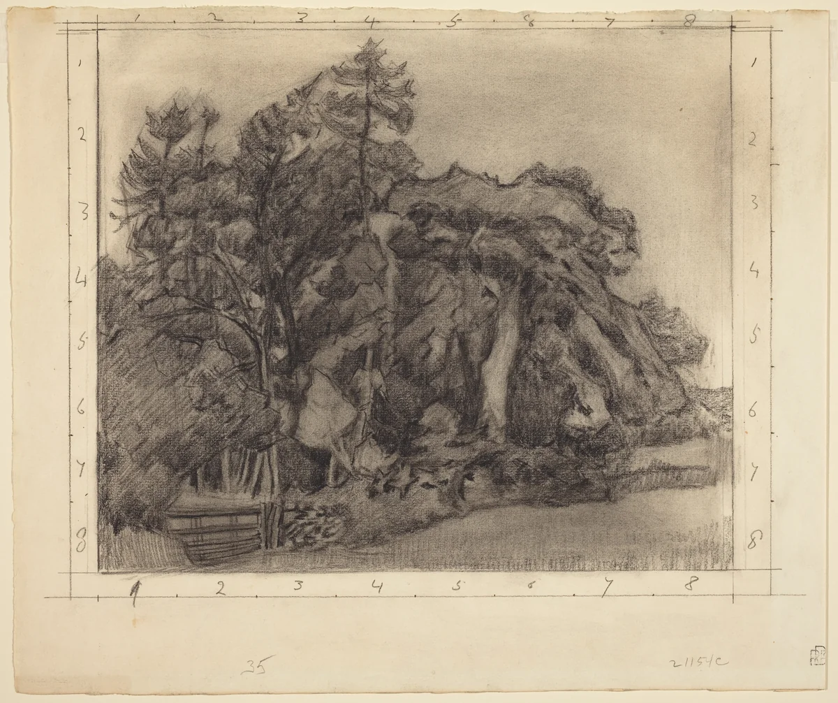 The Plantation by Robert Polhill Bevan, drawing, 1919-1922