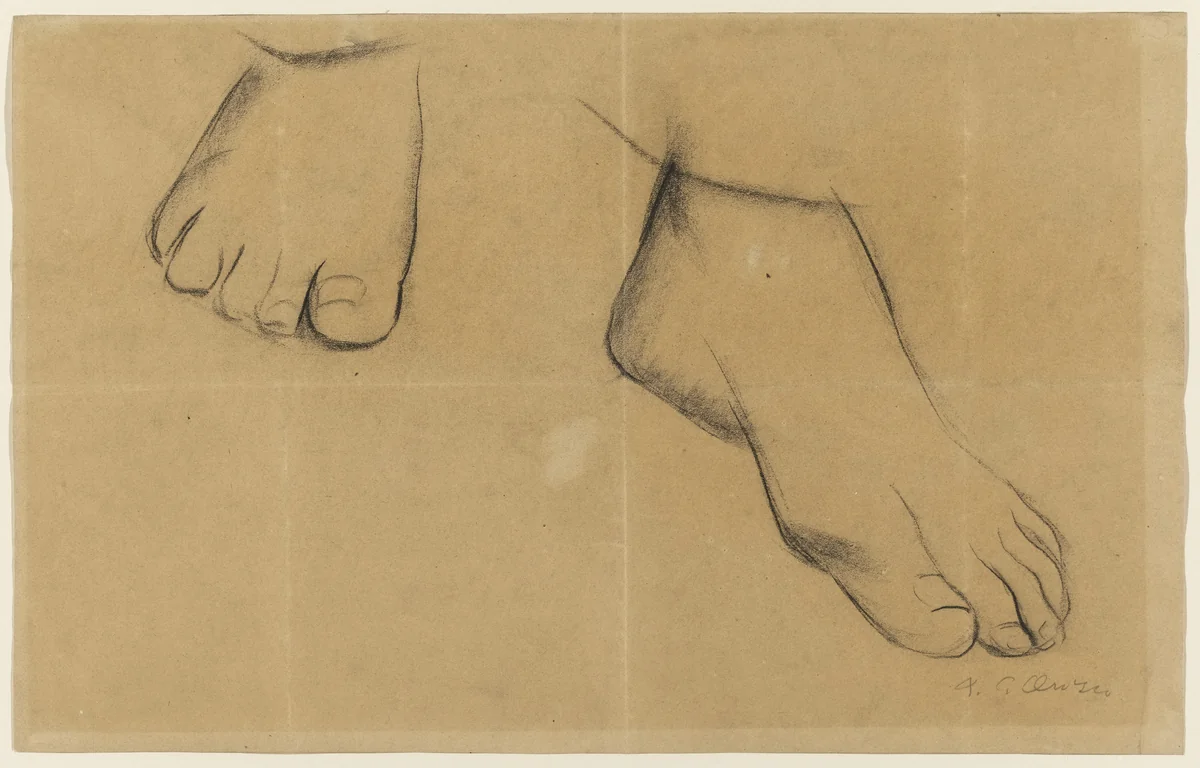 Feet (no. 2) by José Clemente Orozco, drawing, 1923