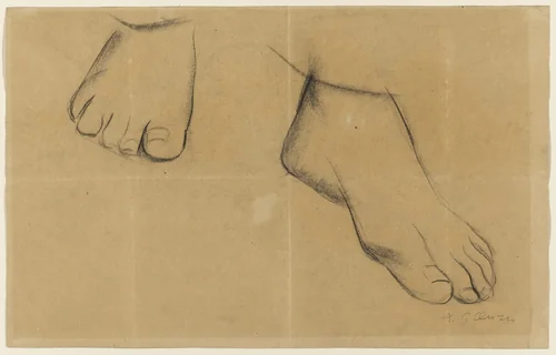 Feet (no. 2) by José Clemente Orozco, drawing, 1923