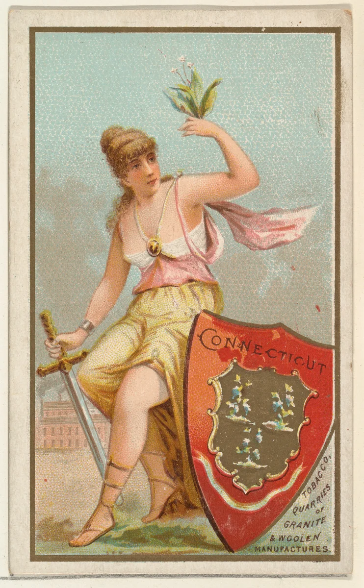Connecticut, from the Industries of States series (N117) issued by Duke Sons & Co. to promote Honest Long Cut Tobacco by W. Duke, Sons & Co., print, 1889