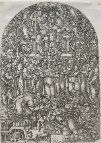 The Apocalpse: An Innumerable Multitude which stand before the Throne by Jean Duvet, print, 1555
