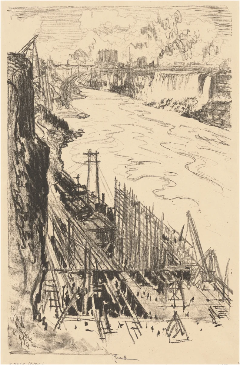 Building a Power House by Joseph Pennell, print, 1910