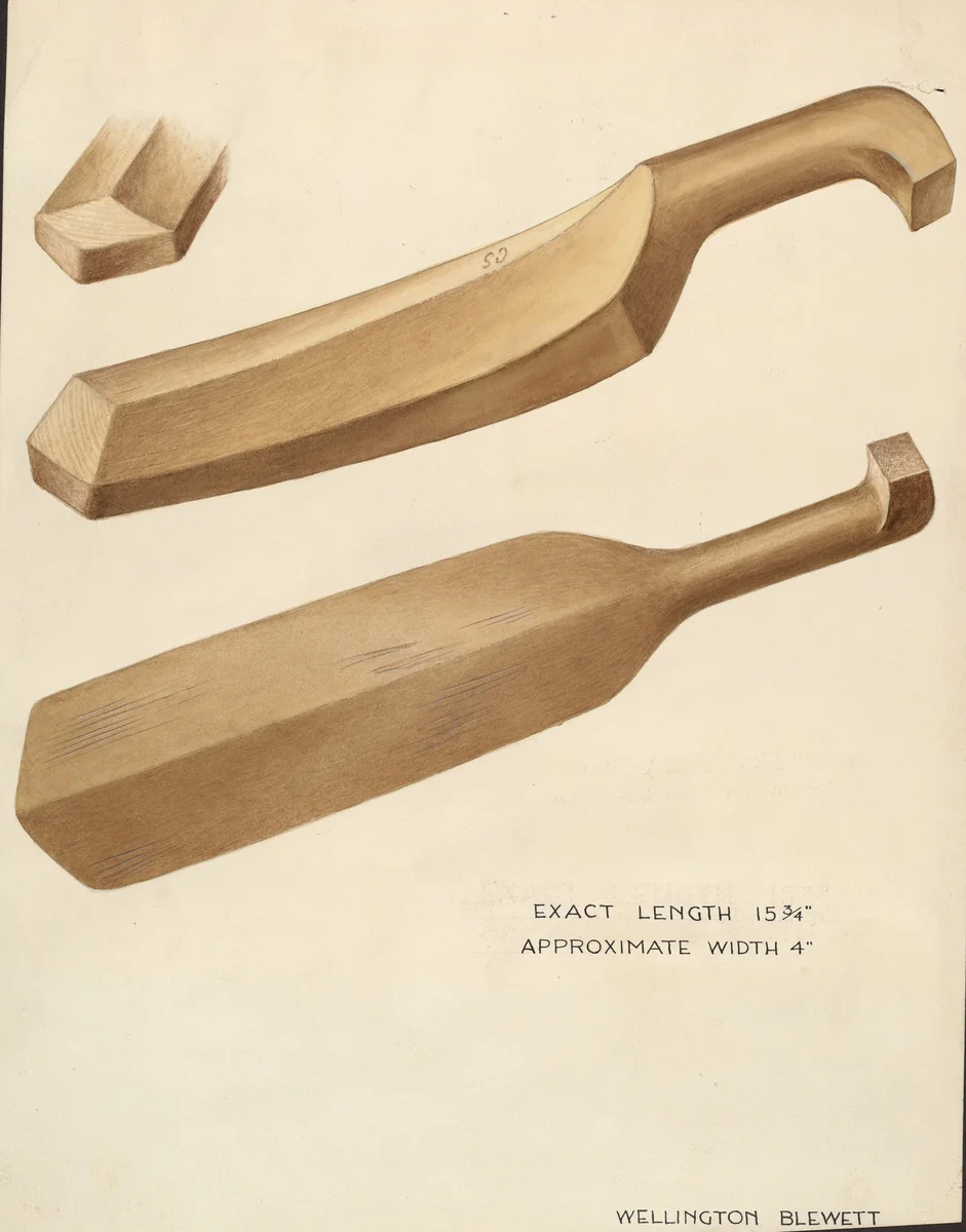 Bishop Hill: Washing Flail by Wellington Blewett, index of american design, 1936