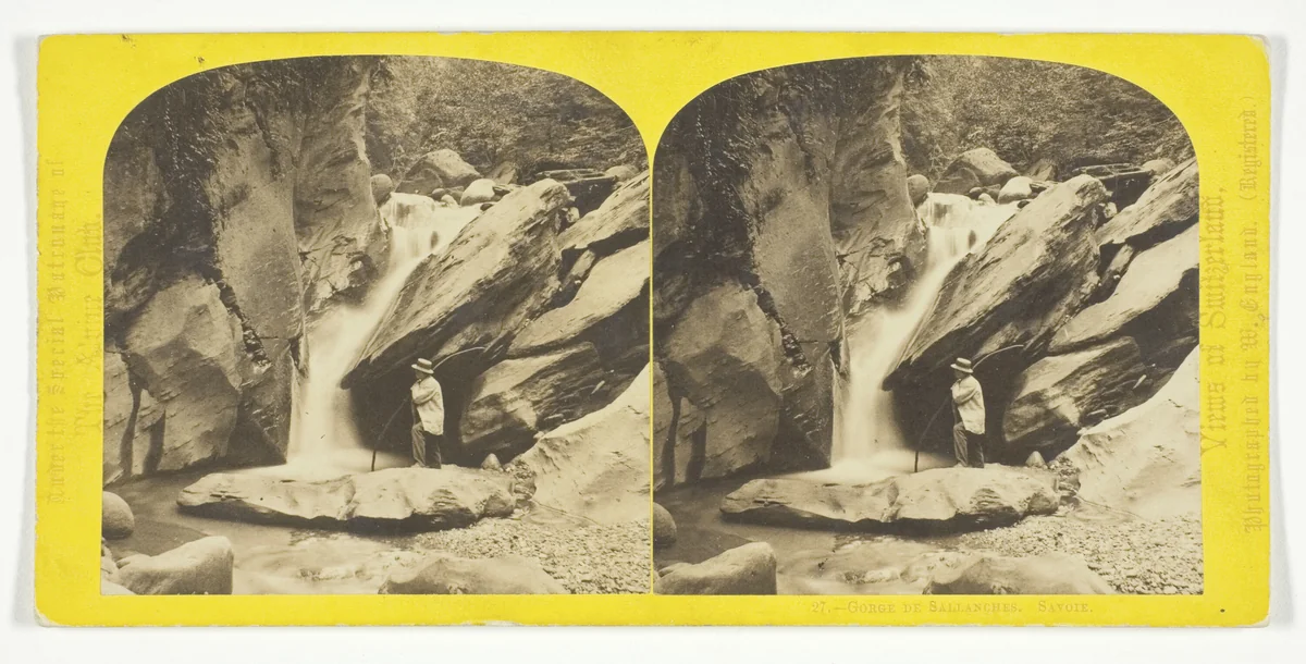 Gorges de Sallanches, Savoie, no. 27 from the series "Views of Switzerland" by William England, photograph, 1850-1896