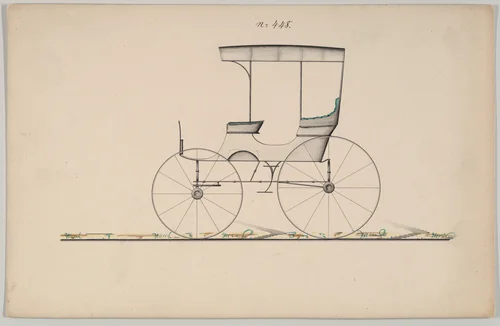 Phaeton # 448 by Brewster & Co., drawing, 1860-1870