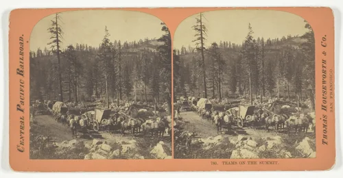Teams on the Summit, No. 780 from the series "Central Pacific Railroad" by Thomas Houseworth, photograph, 1867