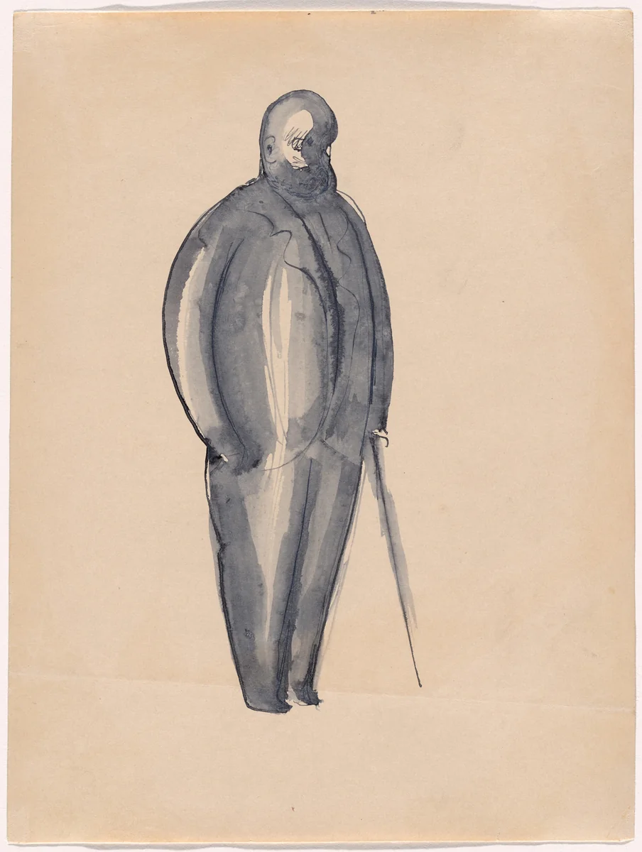 Standing Man by Elie Nadelman, drawing, 1909