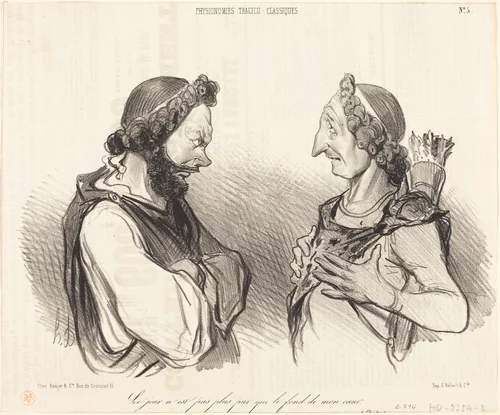 Le Jour n'est pas plus pur... by Honoré Daumier, print, 1841