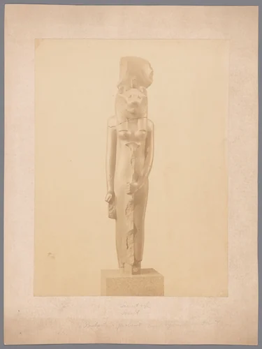 Sculptuur van Sechmet by anonymous, photograph, 1851-1900
