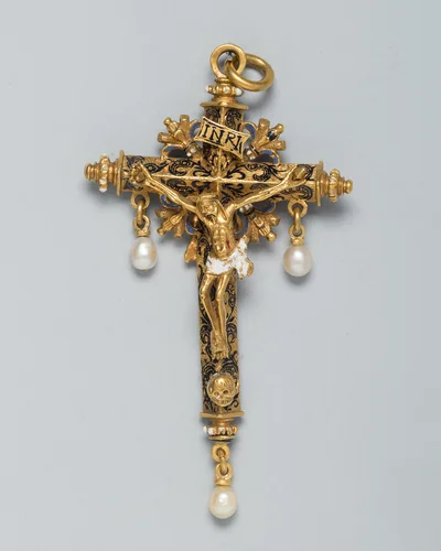 Double-Sided Crucifix Pendant by Spanish, metalwork, 1550-1600