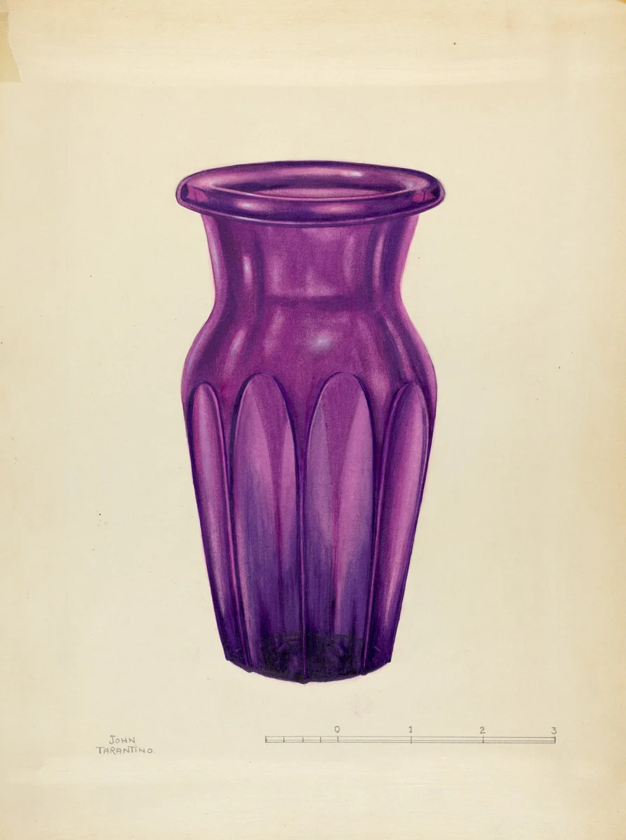 Vase by John Tarantino, index of american design, 1940
