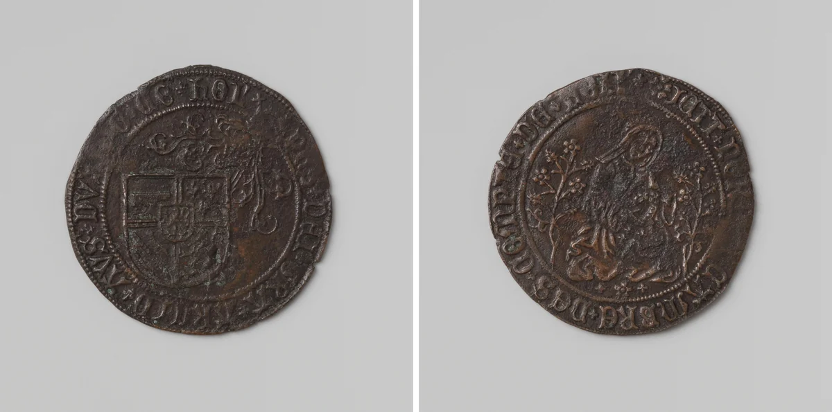 Filips de Schone, hertog van Bourgondie, ingehuldigd als graaf van Holland, rekenpenning van de rekenkamer van Holland by anonymous, metalwork, 1497