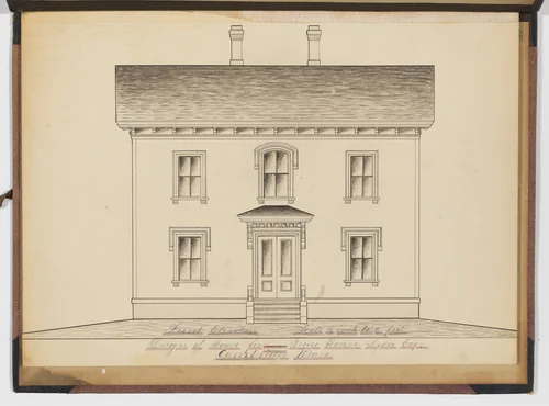 Portfolio containing Six Designs for the George Henry Lyon House, Cambridge, Massachusetts by anonymous, book, 1800-1899