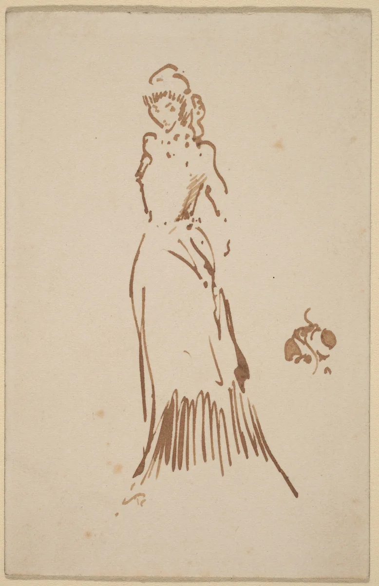 Standing Female Figure by James McNeill Whistler, drawing, 1883