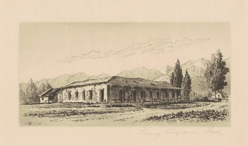 Aguirre House (Santa Barbara) by Henry Chapman Ford, print, 1875-1884