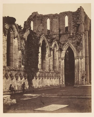 Fountains Abbey. Interior of the Choir by Joseph Cundall, photograph, 1850-1859