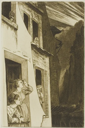 The Eclipse by Felix Bracquemond, print, 1869